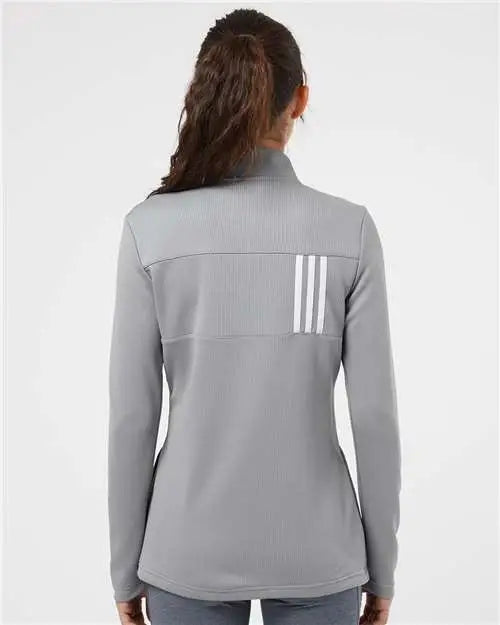 Adidas A483 Women’s 3-stripes Double Knit Full-zip - Grey Three White