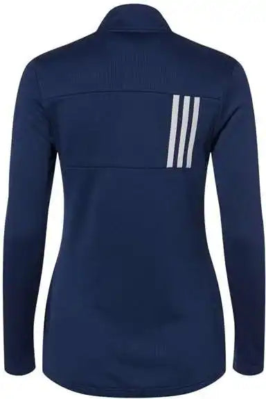 Adidas A483 Women’s 3-stripes Double Knit Full-zip - Team Navy Blue Grey Two