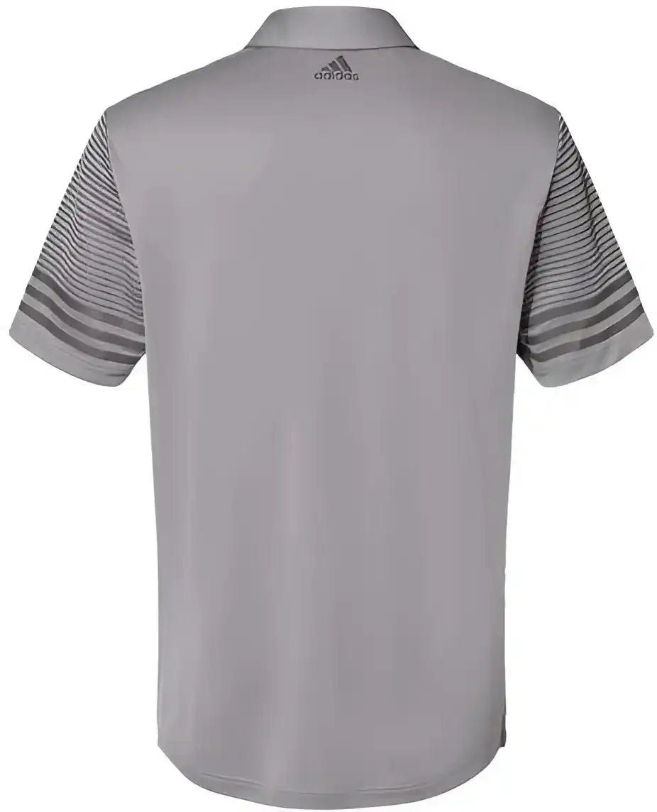 Adidas A490 Striped Sleeve Polo - Grey Three Five