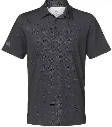 Adidas A498 Diamond Dot Print Polo - Black White Grey Three