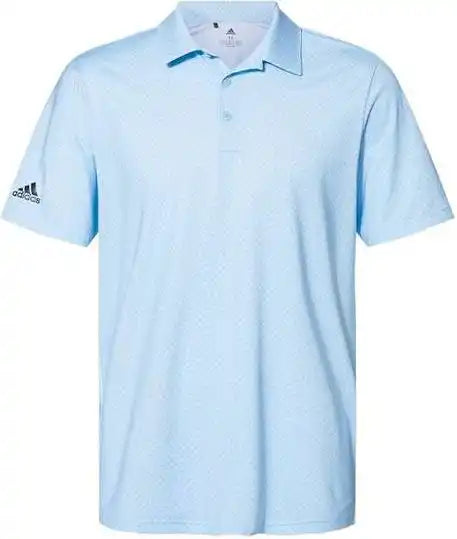 Adidas A498 Diamond Dot Print Polo - Glow Blue White Navy