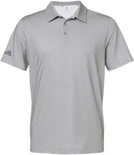 Adidas A498 Diamond Dot Print Polo Grey Three Team Royal Navy