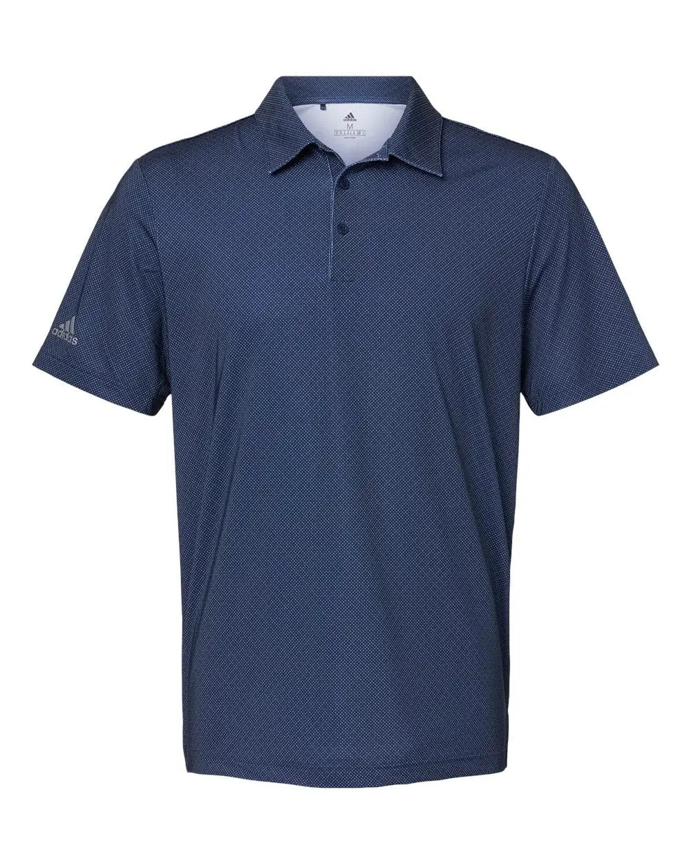 Adidas A498 Diamond Dot Print Polo - Navy Blue White Grey Three