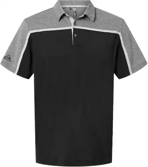 Adidas A512 Ultimate Colorblock Polo - Black Grey Two Five Melange