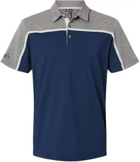 Adidas A512 Ultimate Colorblock Polo - Collegiate Navy Grey Two Five Melange