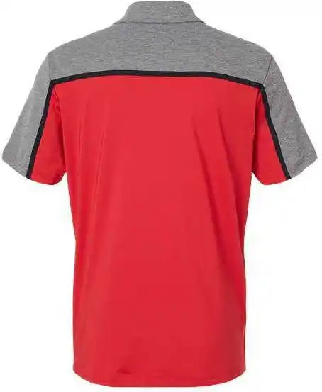 Adidas A512 Ultimate Colorblock Polo Collegiate Red Black Grey Five Melange