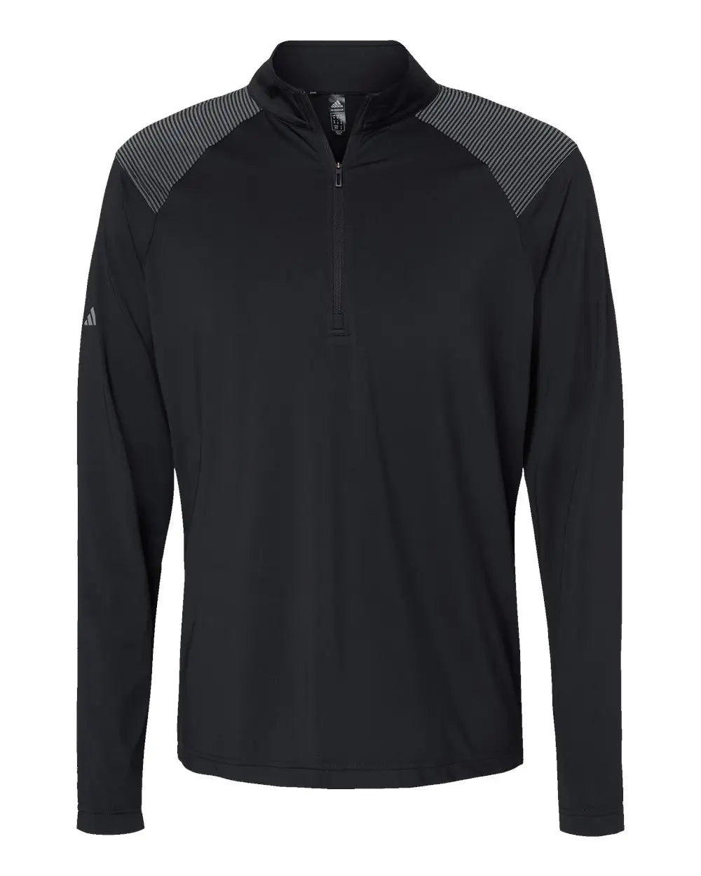 Adidas A520 Shoulder Stripe Quarter-zip Pullover - Black
