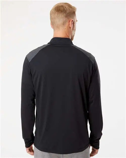 Adidas A520 Shoulder Stripe Quarter-zip Pullover - Black