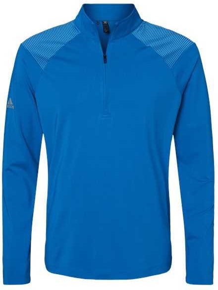 Adidas A520 Shoulder Stripe Quarter-zip Pullover - Glory Blue