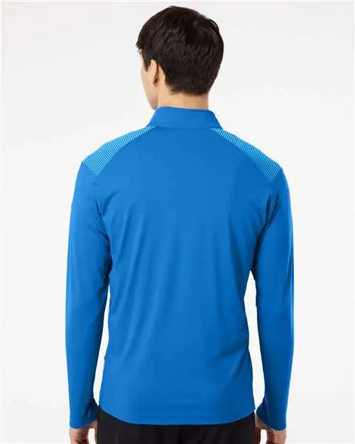 Adidas A520 Shoulder Stripe Quarter-zip Pullover - Glory Blue