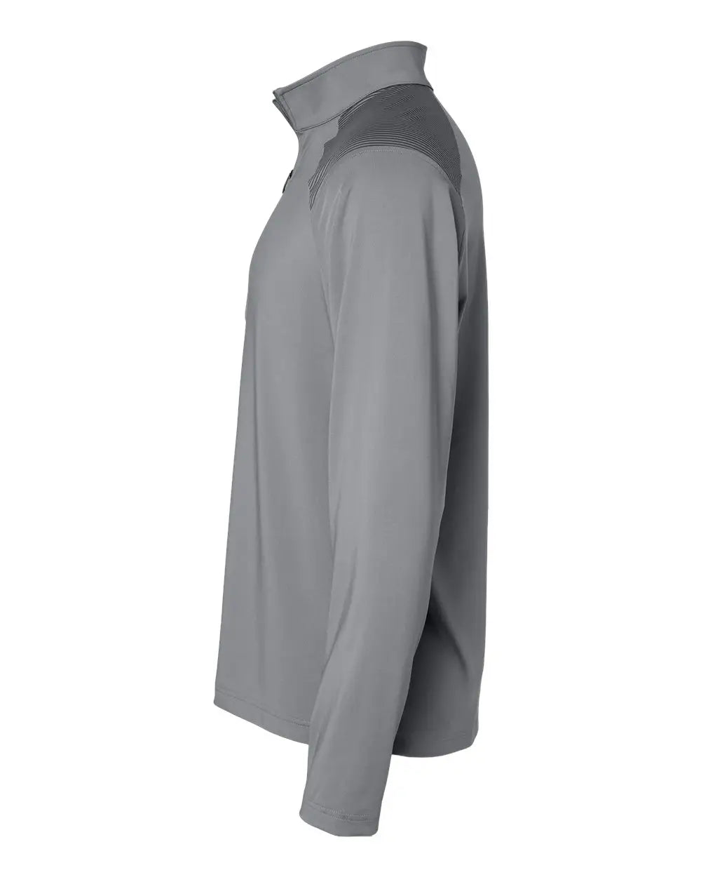 Adidas A520 Shoulder Stripe Quarter-zip Pullover - Grey Three
