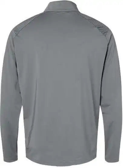 Adidas A520 Shoulder Stripe Quarter-zip Pullover - Grey Three