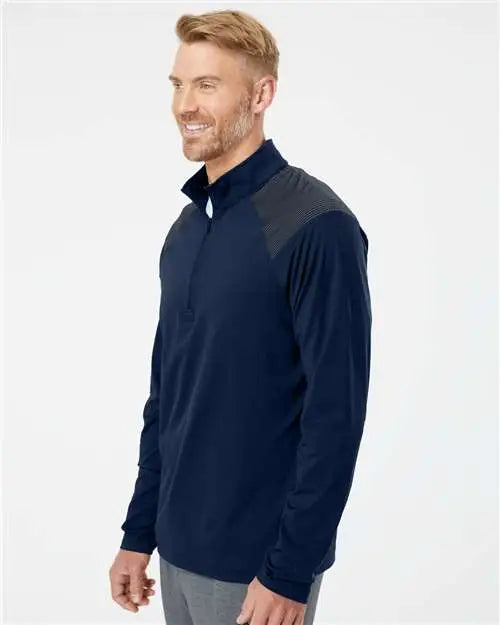 Adidas A520 Shoulder Stripe Quarter-zip Pullover - Team Navy Blue