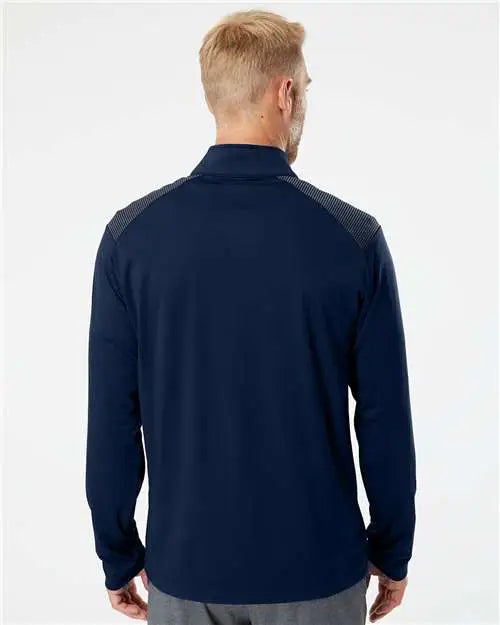 Adidas A520 Shoulder Stripe Quarter-zip Pullover - Team Navy Blue