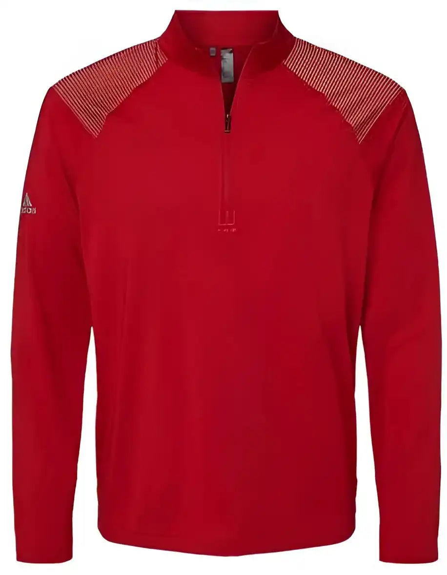 Adidas A520 Shoulder Stripe Quarter-zip Pullover - Team Power Red