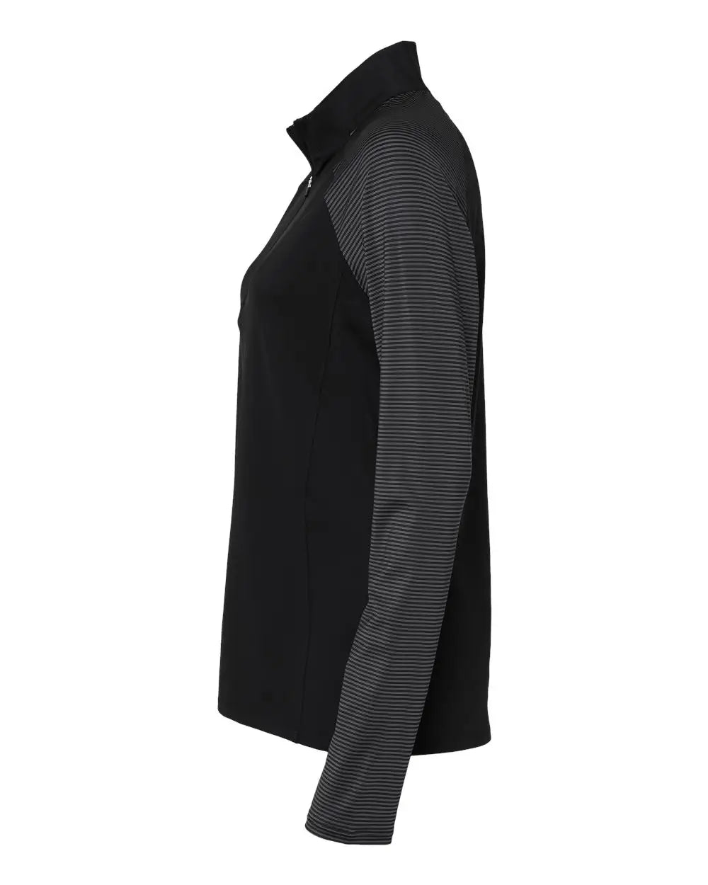 Adidas A521 Women’s Stripe Block Quarter-zip Pullover - Black