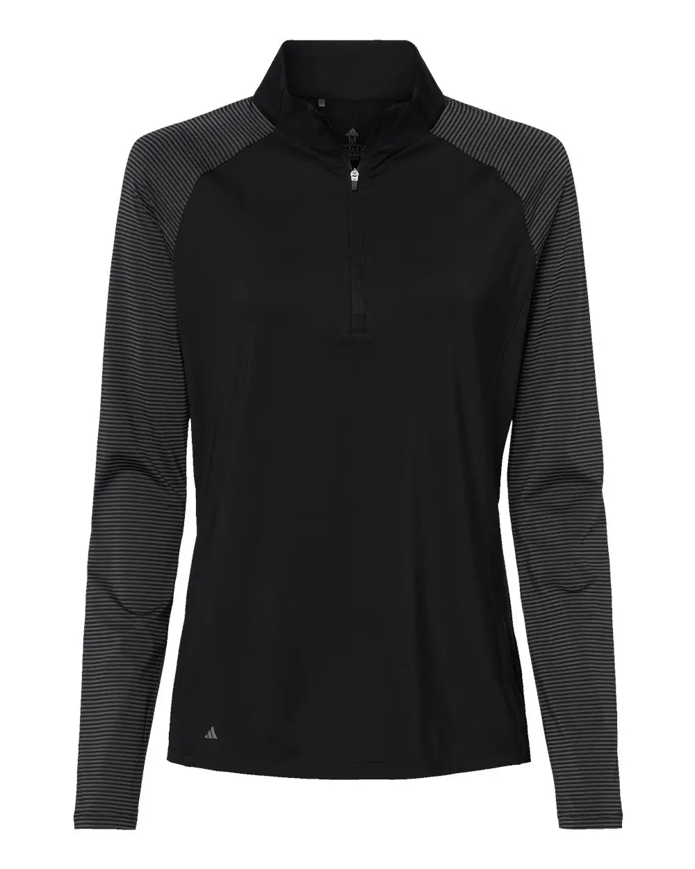 Adidas A521 Women’s Stripe Block Quarter-zip Pullover - Black - Xs