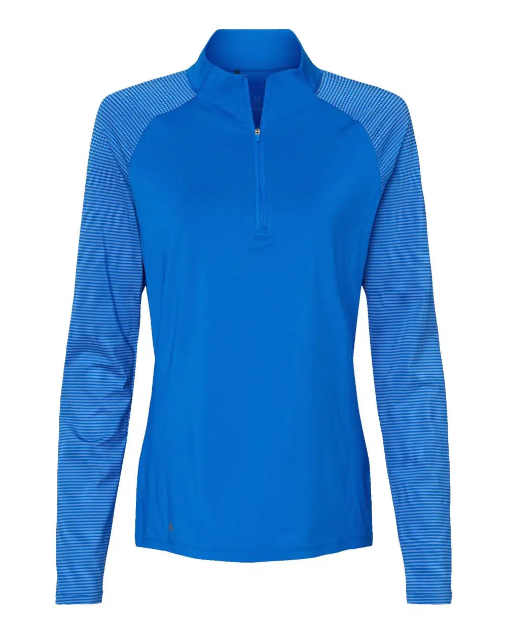 Adidas A521 Women’s Stripe Block Quarter-zip Pullover - Glory Blue - Xs