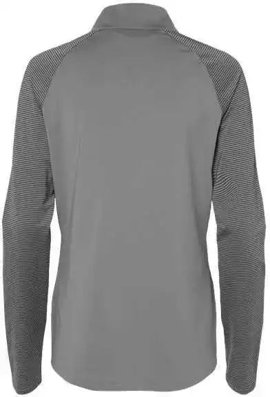 Adidas A521 Women’s Stripe Block Quarter Zip Pullover Grey Three
