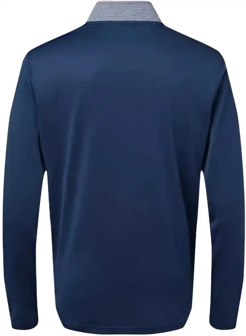 Adidas A522 Heather Block Print Quarter-zip Pullover - Collegiate Navy Melange Black
