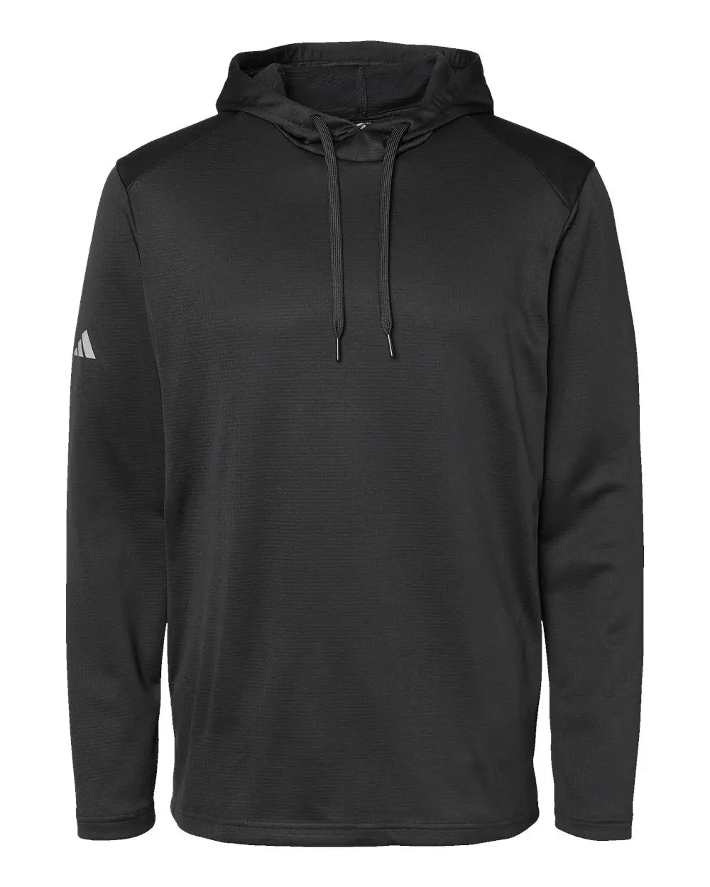 Adidas A530 Textured Mixed Media Hooded Sweatshirt - Black