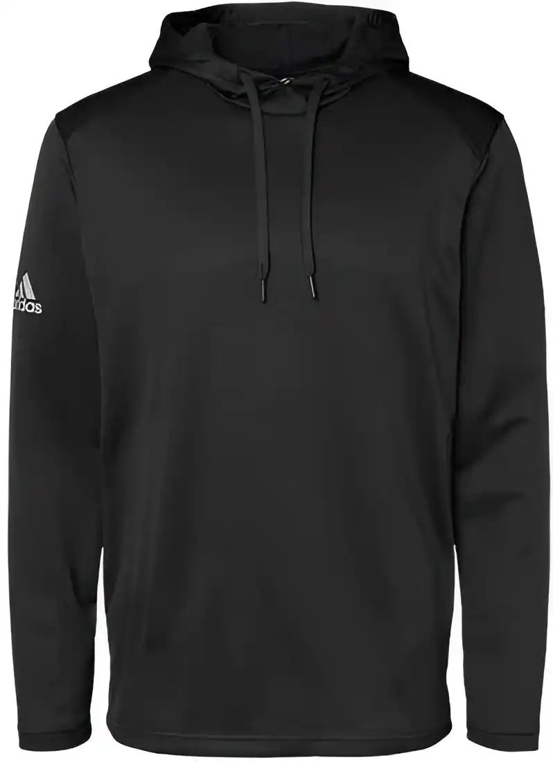 Adidas A530 Textured Mixed Media Hooded Sweatshirt Black