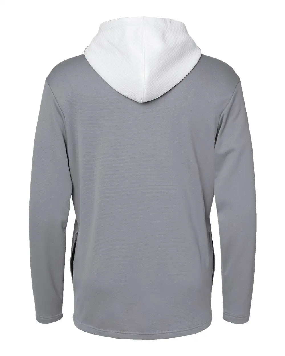 Adidas A530 Textured Mixed Media Hooded Sweatshirt - Grey Three - Gray / Xs