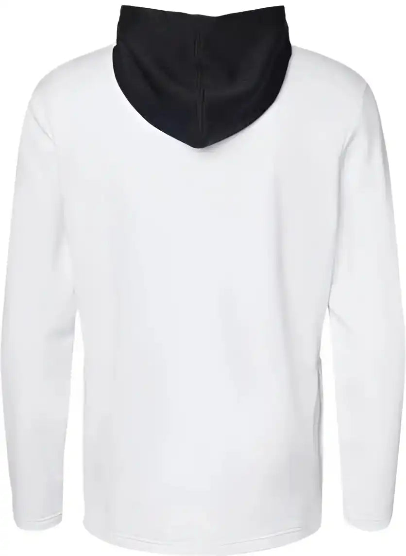Adidas A530 Textured Mixed Media Hooded Sweatshirt White