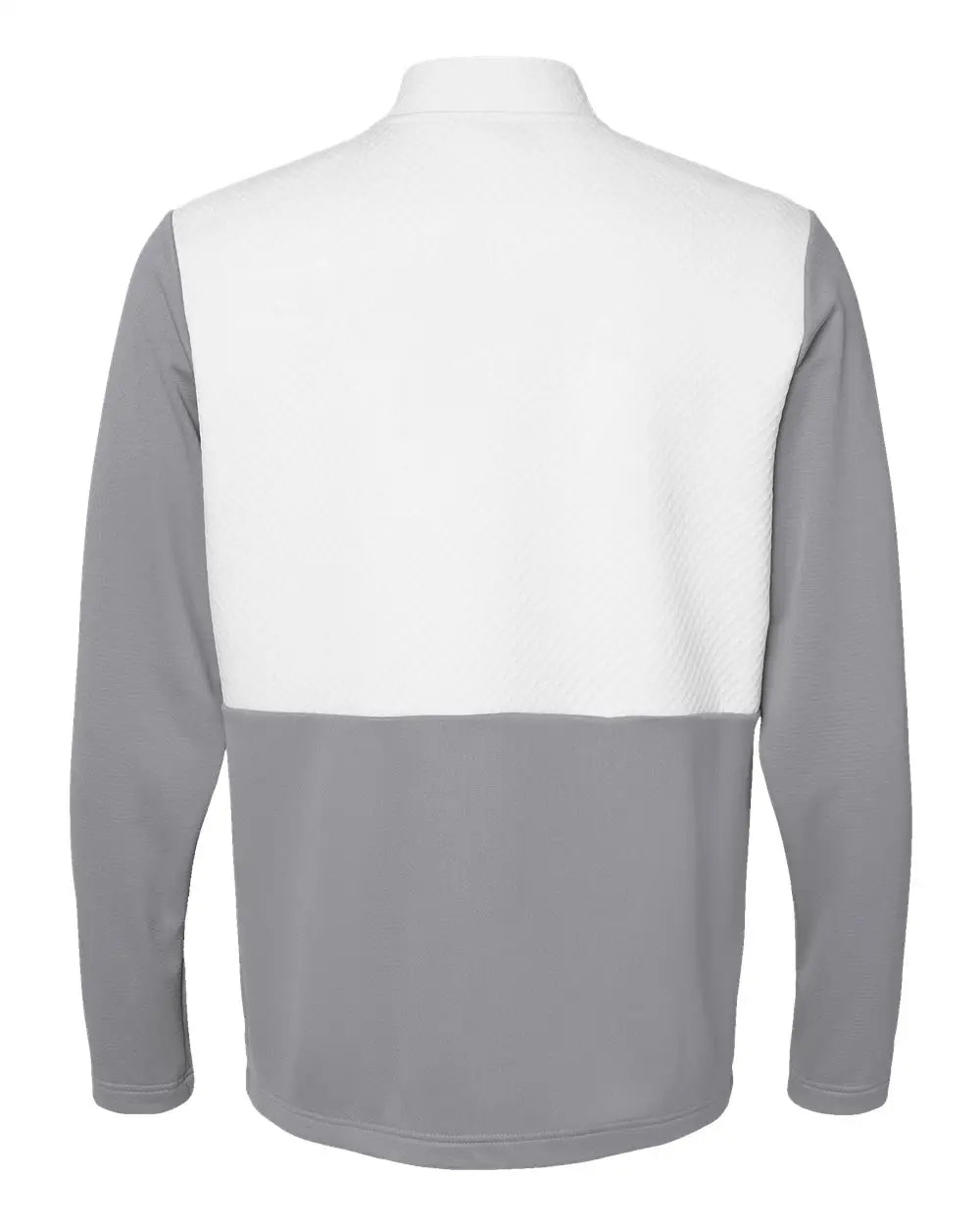 Adidas A532 Textured Mixed Media Quarter-zip Pullover - Grey Three White - Gray / Xs