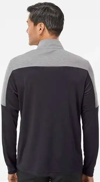 Adidas A552 Lightweight Quarter Zip Pullover Black Gray Three Melange