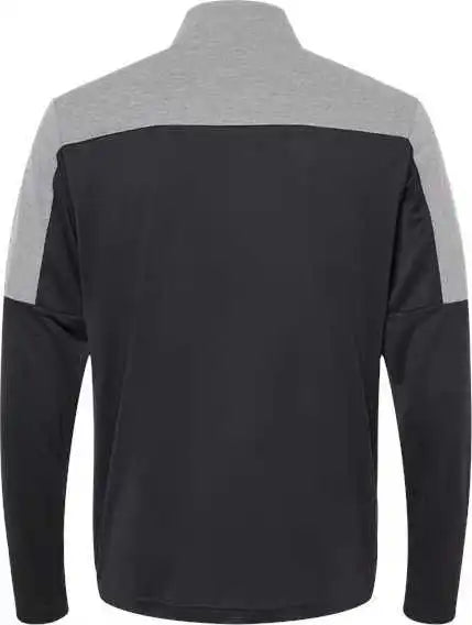 Adidas A552 Lightweight Quarter Zip Pullover Black Gray Three Melange