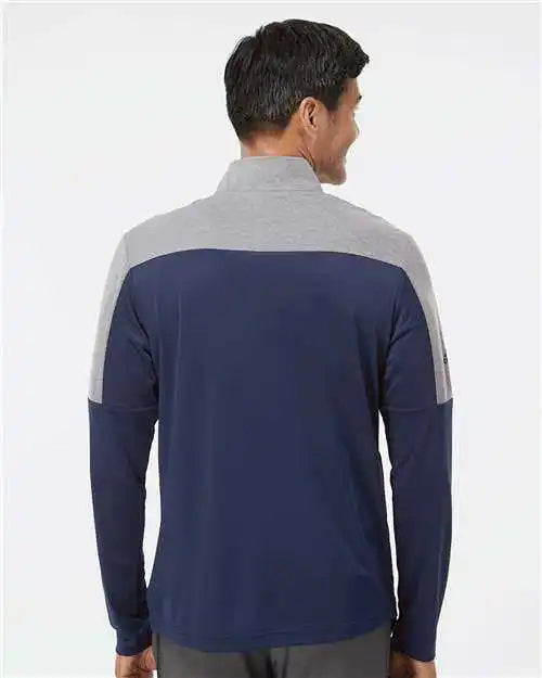 Adidas A552 Lightweight Quarter-zip Pullover - Collegiate Navy Gray Three Melange