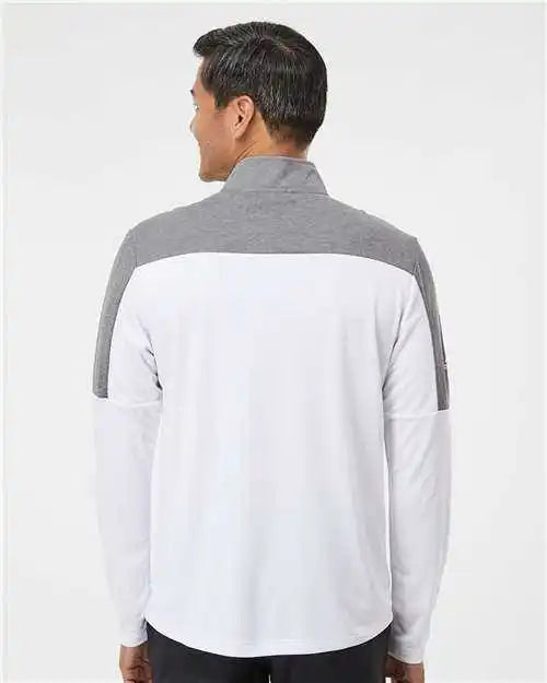 Adidas A552 Lightweight Quarter Zip Pullover White Gray Three Melange