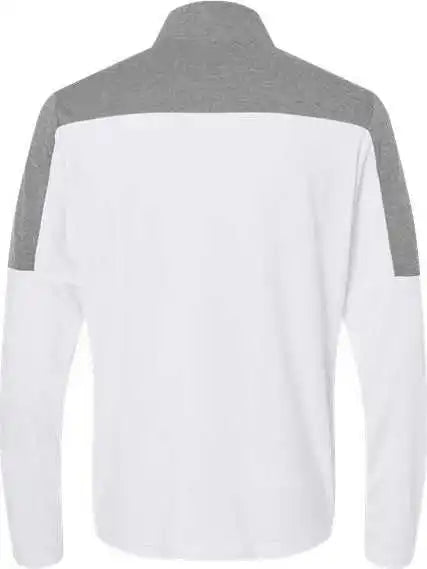 Adidas A552 Lightweight Quarter Zip Pullover White Gray Three Melange