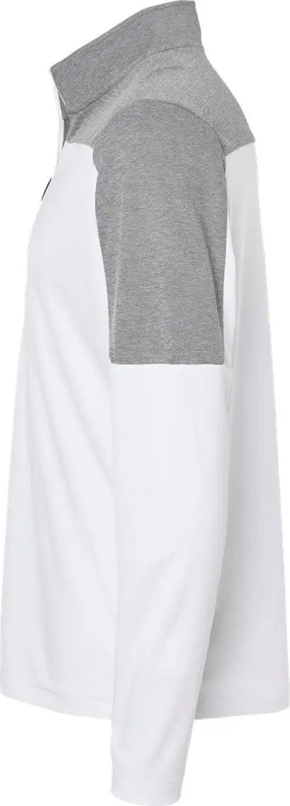 Adidas A552 Lightweight Quarter-zip Pullover - White Gray Three Melange