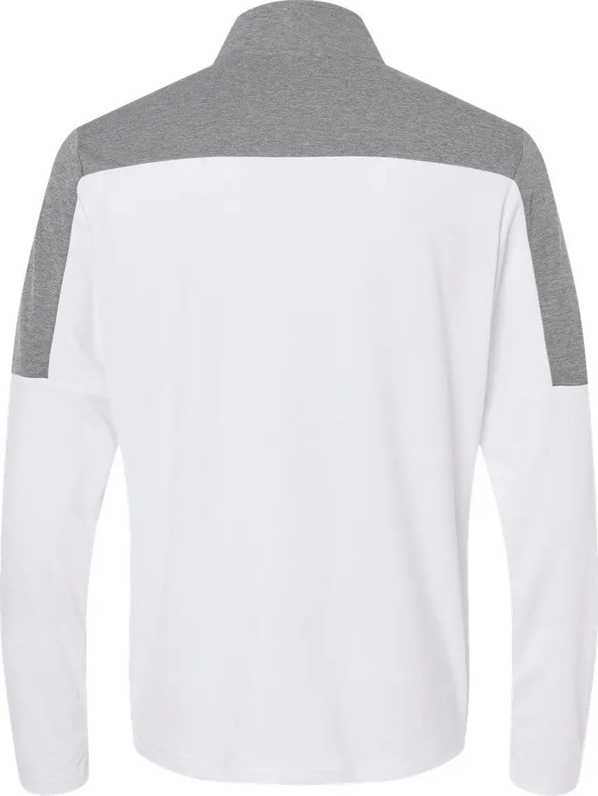 Adidas A552 Lightweight Quarter-zip Pullover - White Gray Three Melange