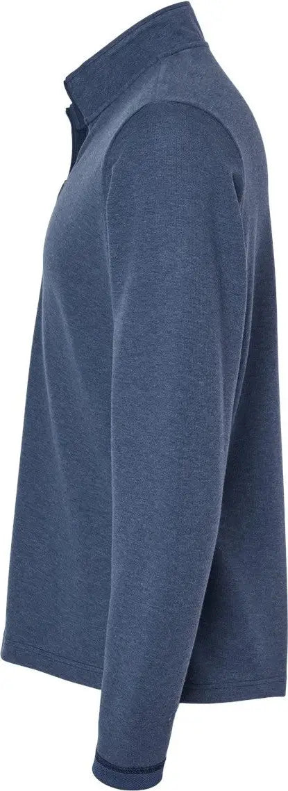 Adidas A554 3-stripes Quarter-zip Sweater - Collegiate Navy Melange