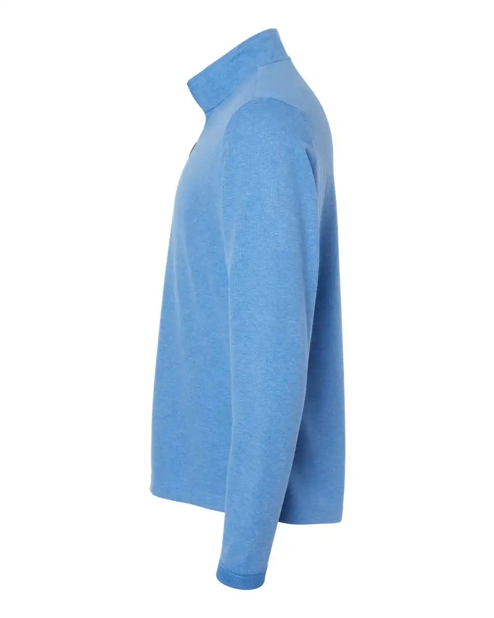 Adidas A554 3-stripes Quarter-zip Sweater - Focus Blue Melange