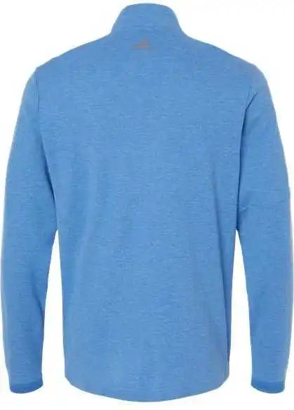 Adidas A554 3 Stripes Quarter Zip Sweater Focus Blue Melange