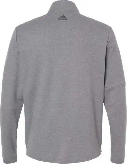 Adidas A554 3-stripes Quarter-zip Sweater - Gray Three Melange