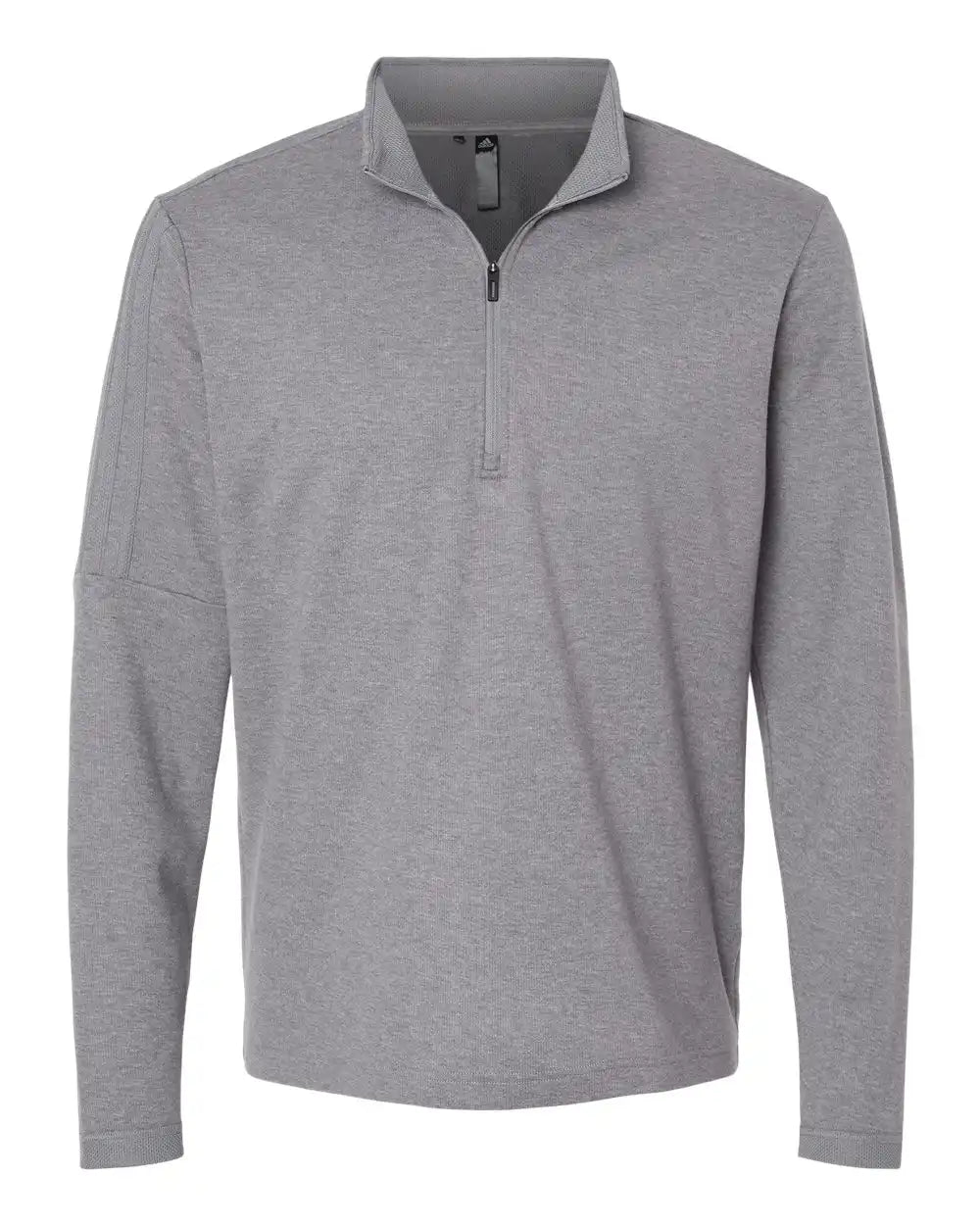 Adidas A554 3-stripes Quarter-zip Sweater - Grey Three Melange - s