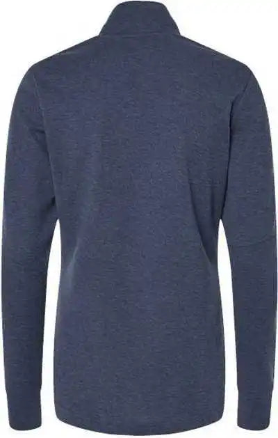 Adidas A555 Women’s 3-stripes Quarter-zip Sweater - Collegiate Navy Melange