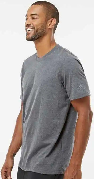 Adidas A556 Blended t Shirt Dark Gray Heather