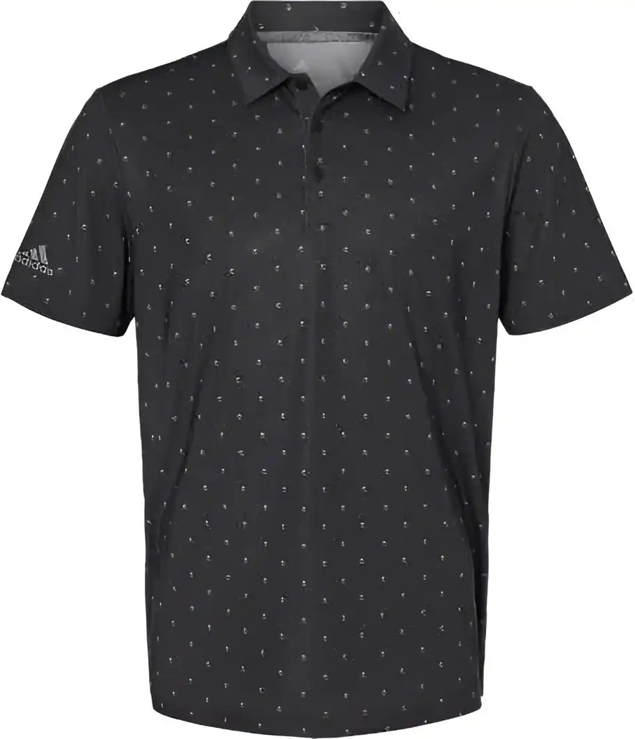 Adidas A574 Pine Tree Polo - Black Gray Three