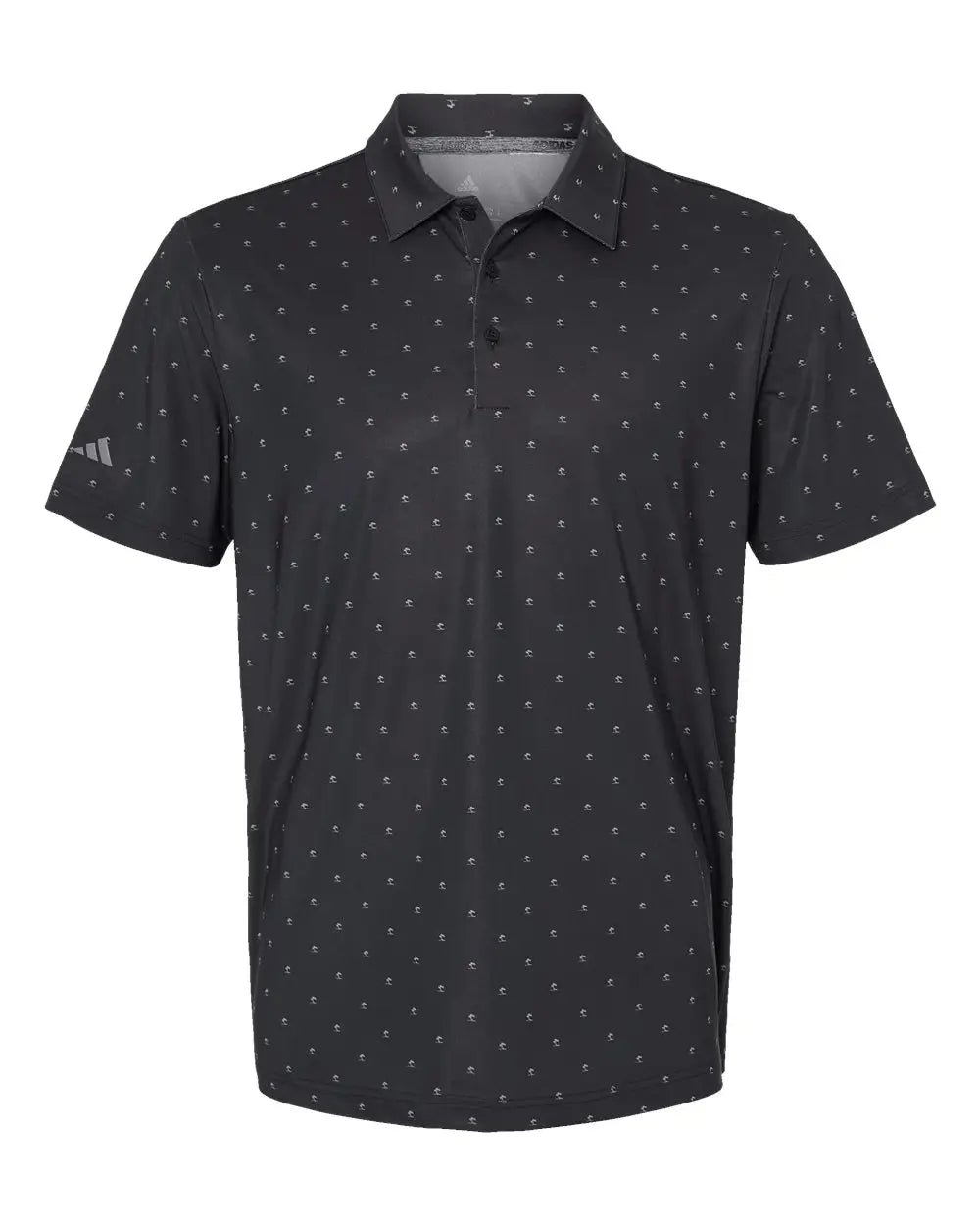 Adidas A574 Pine Tree Polo - Black Grey Three