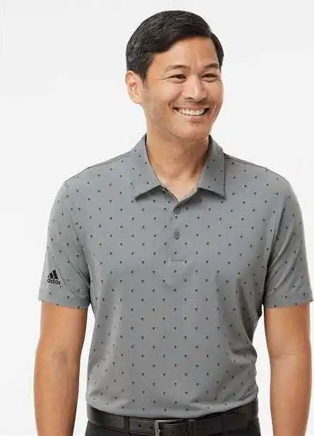 Adidas A574 Pine Tree Polo Gray Three Black
