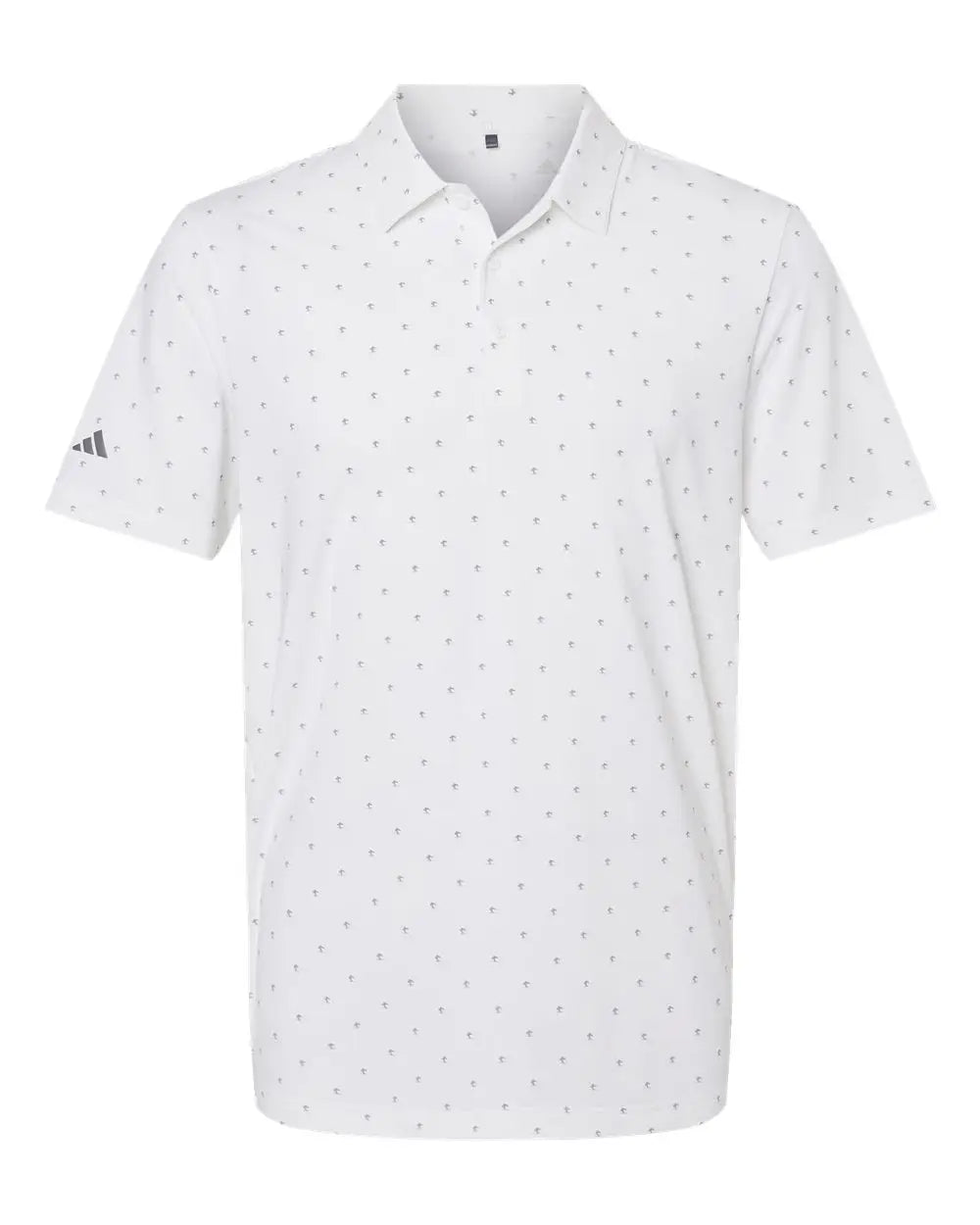 Adidas A574 Pine Tree Polo - White Grey Three