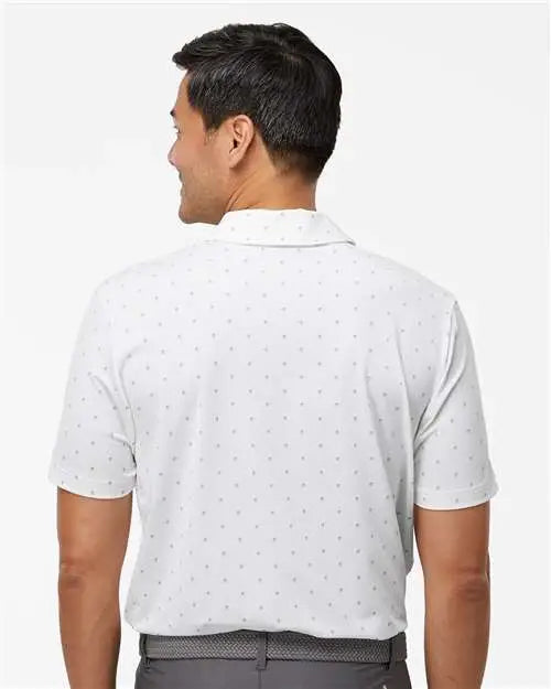 Adidas A574 Pine Tree Polo - White Grey Three