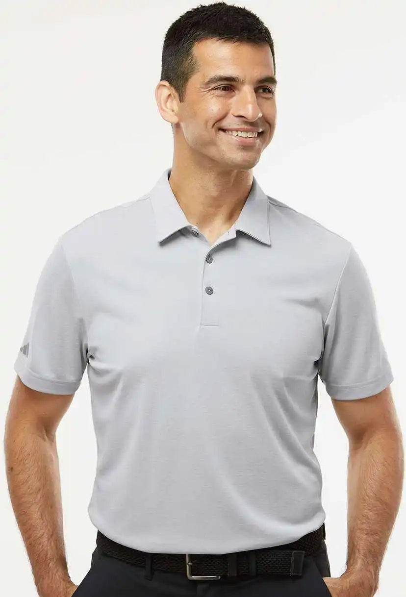 Adidas A582 Heathered Polo - Gray Two Melange