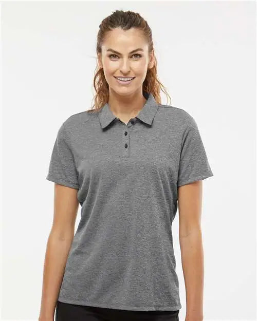Adidas A583 Women’s Heathered Polo - Black Melange